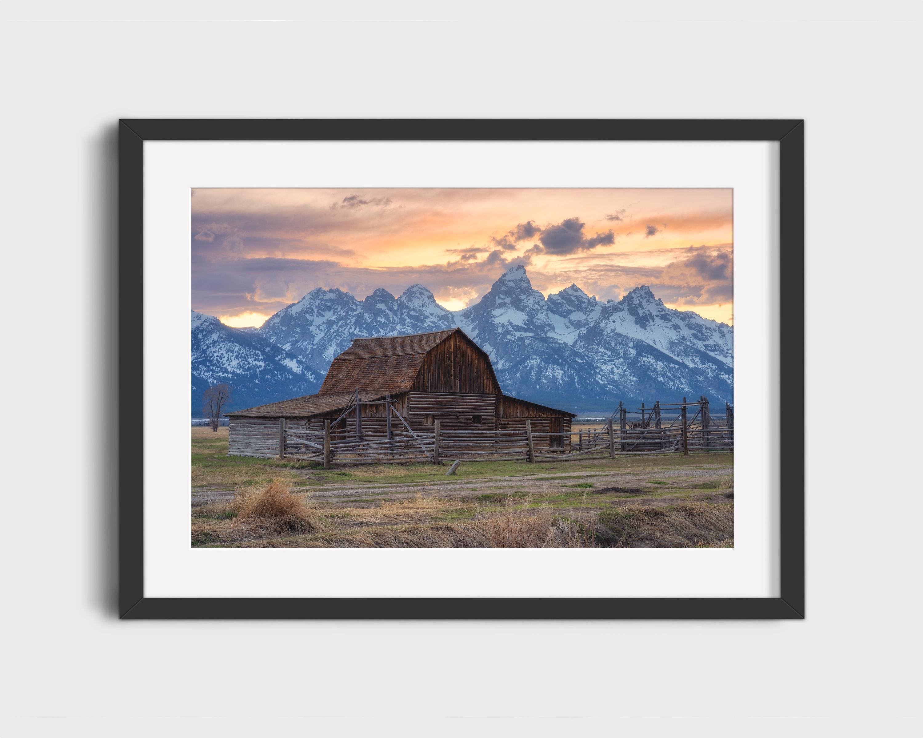 Grand Teton Barn Sunrise