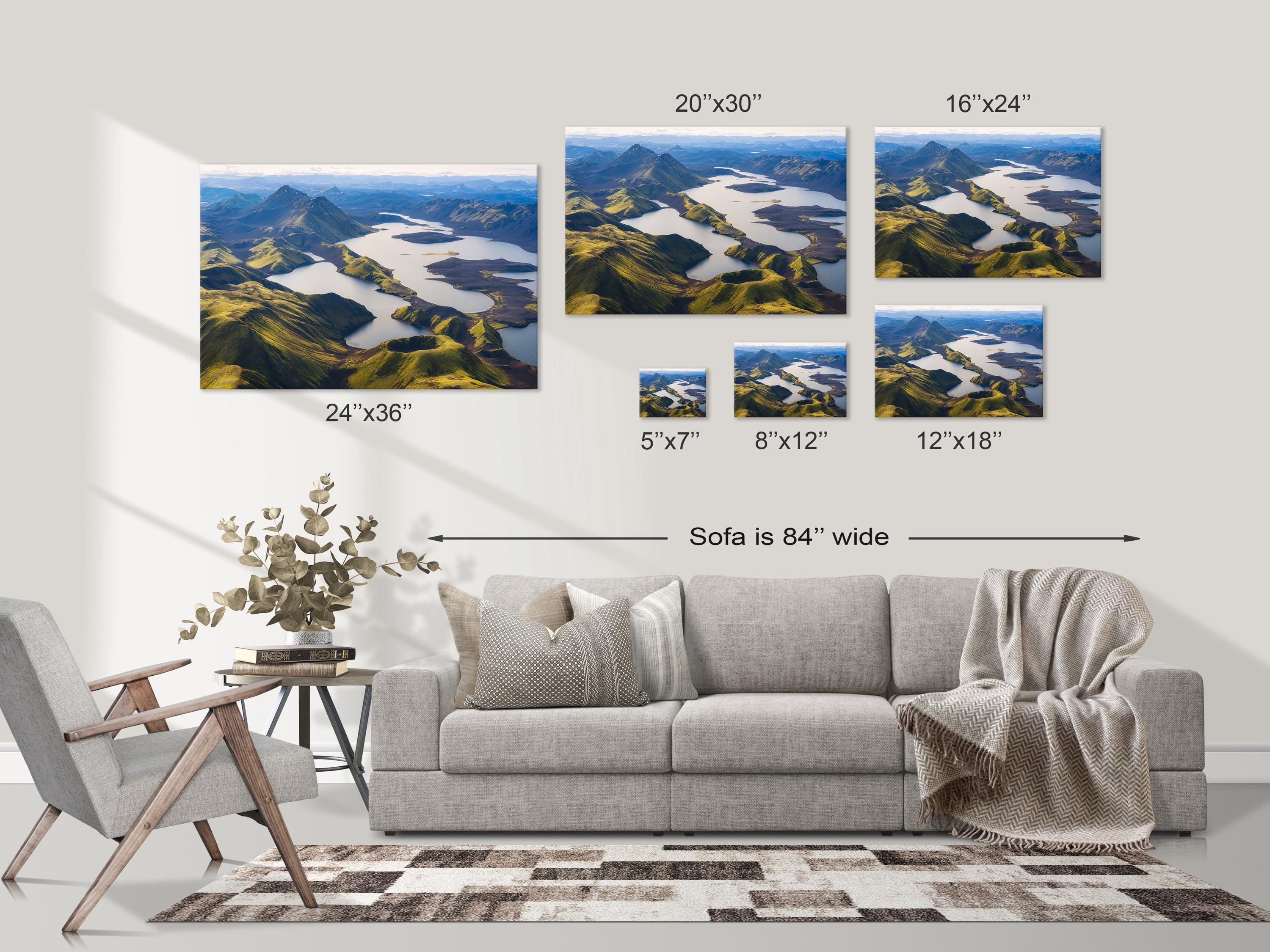 Iceland Highlands Aerial Lake