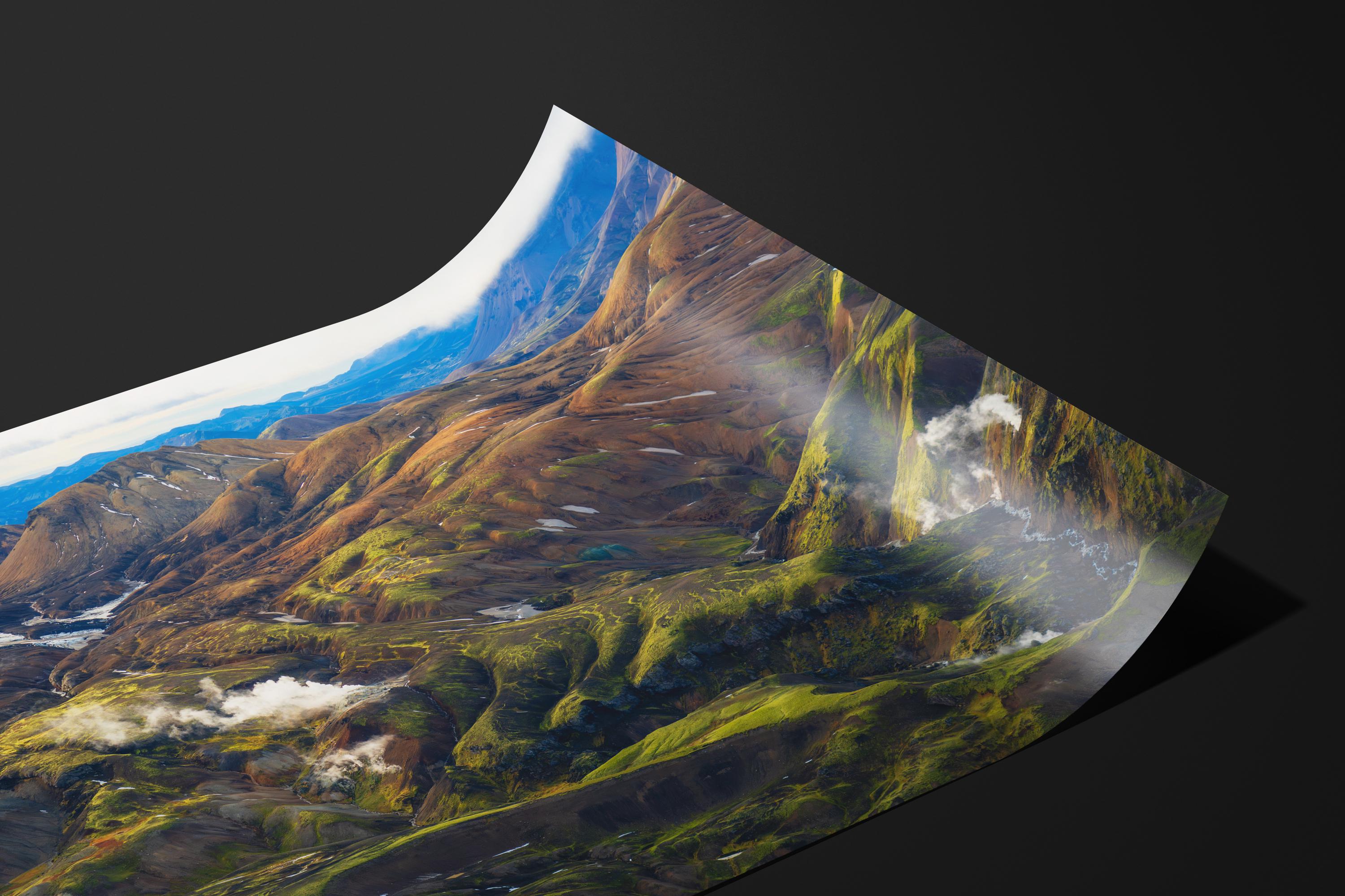 Iceland Highlands Aerial Above