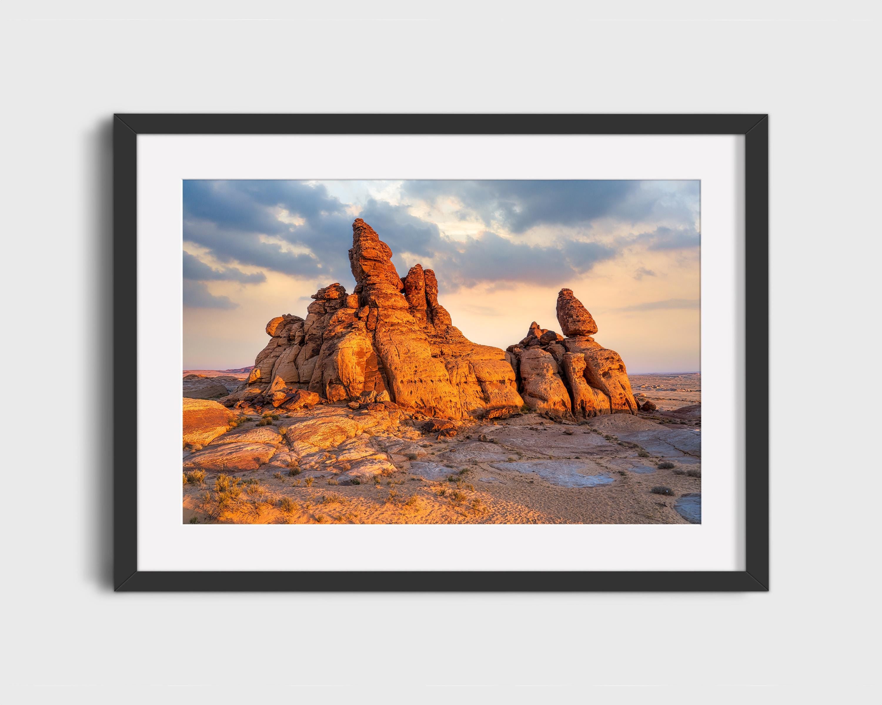 Golden Desert Rock Formation