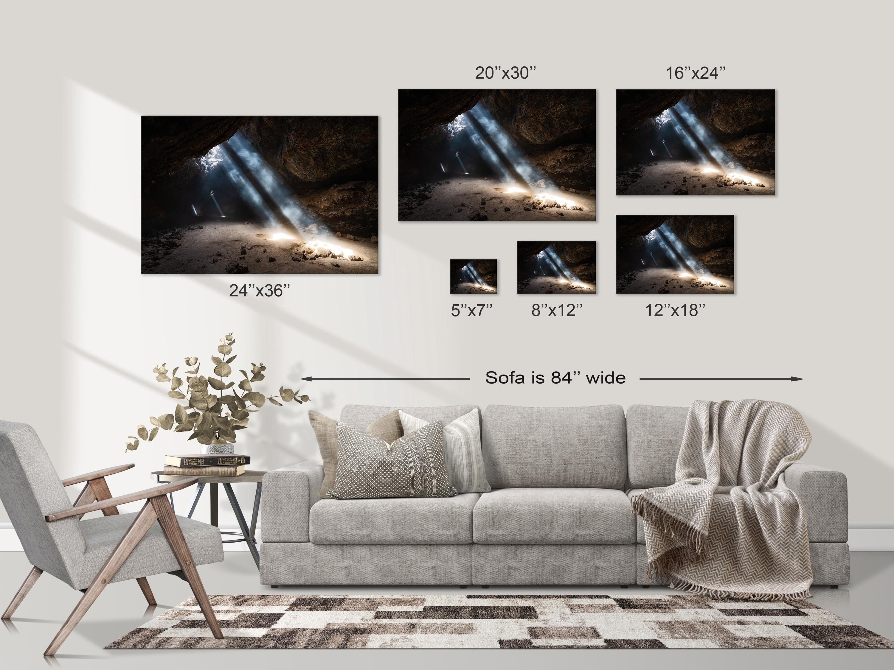 Sunlight Beams in Mojave Cave