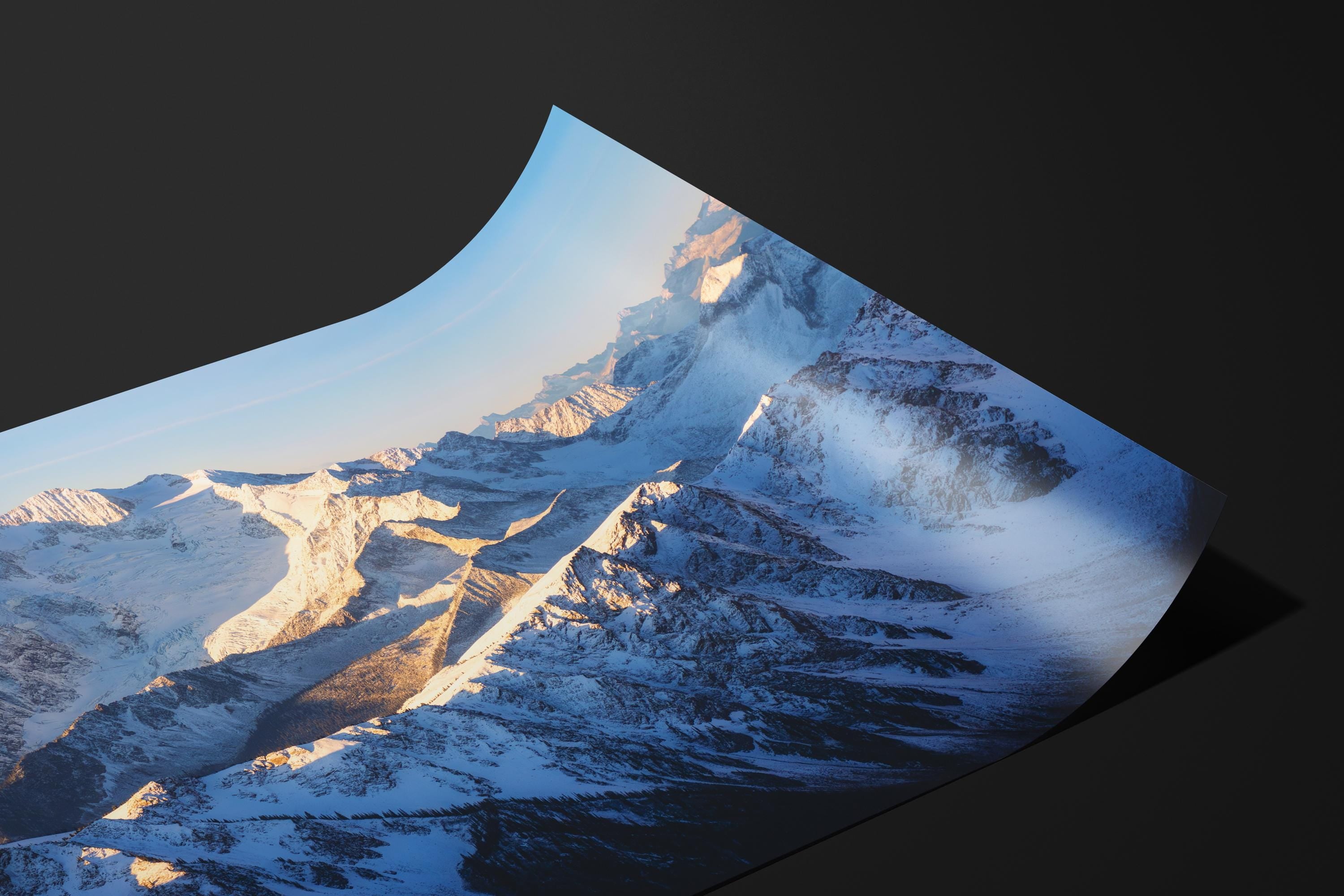 Snow-Covered Rockies at Sunrise