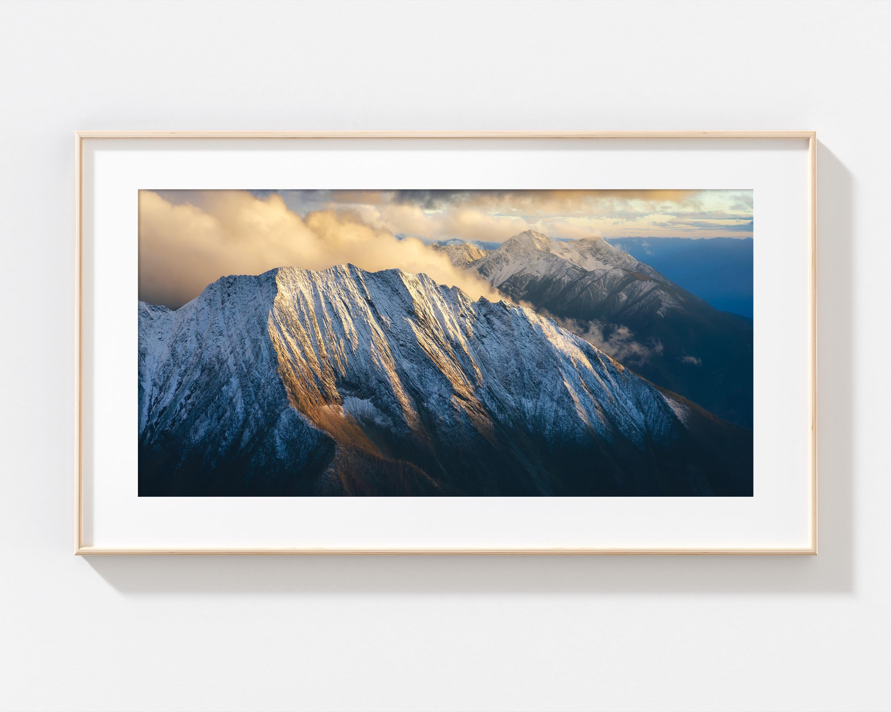 Golden Hour Snowy Peaks