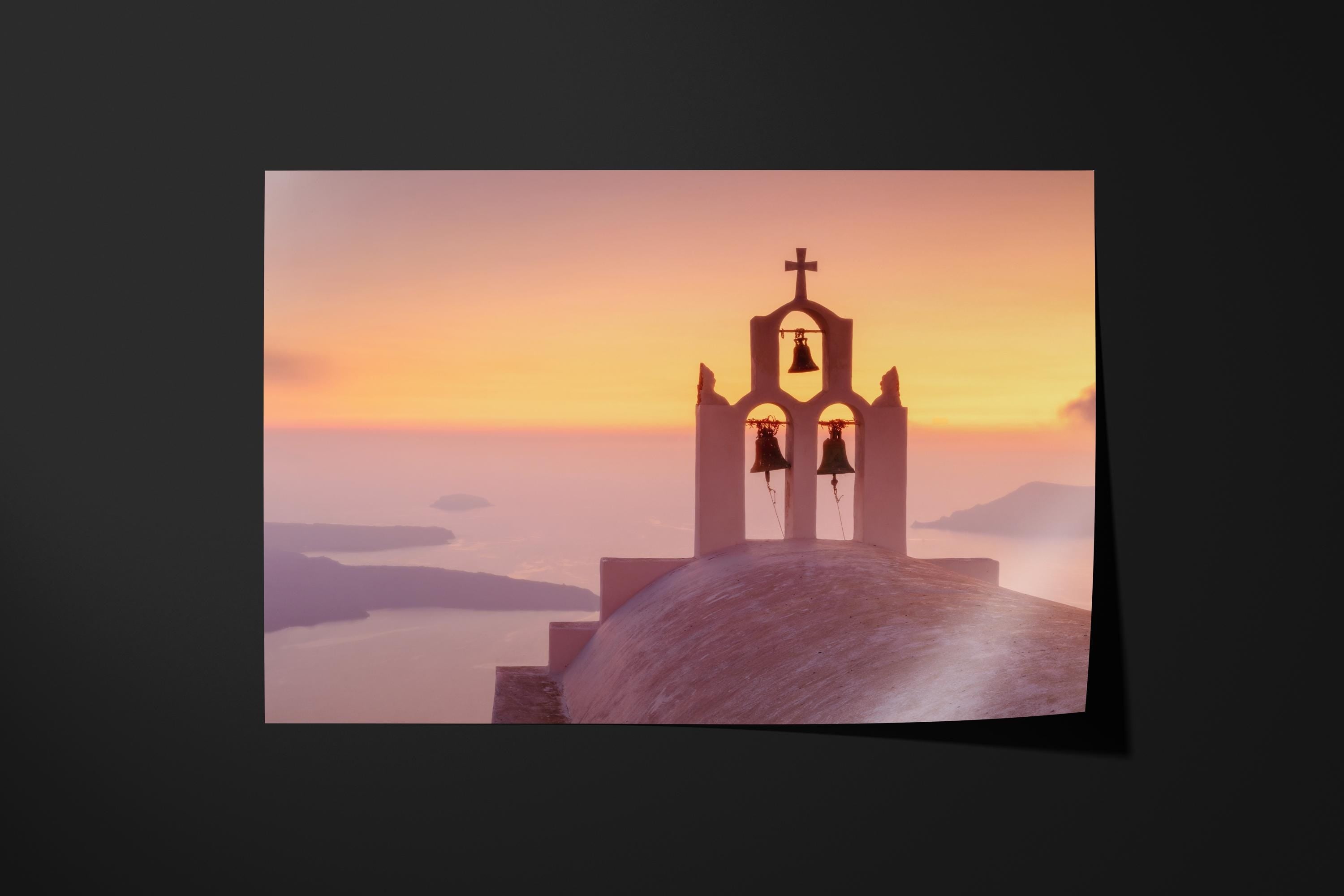 Santorini Church Bell Tower Sunset