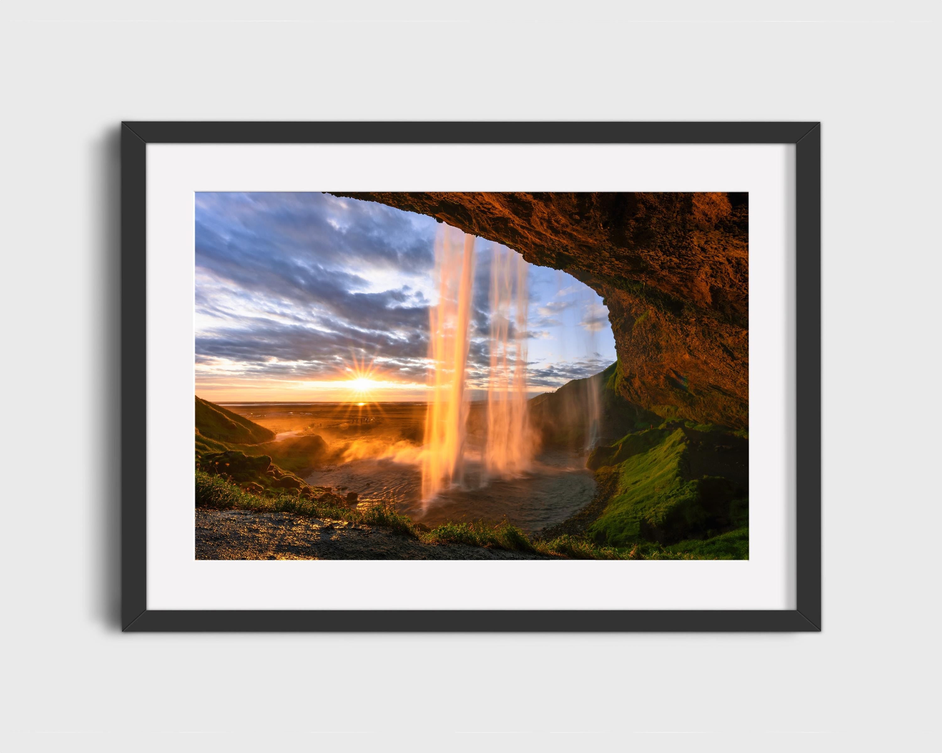 Seljalandsfoss Waterfall Sunset