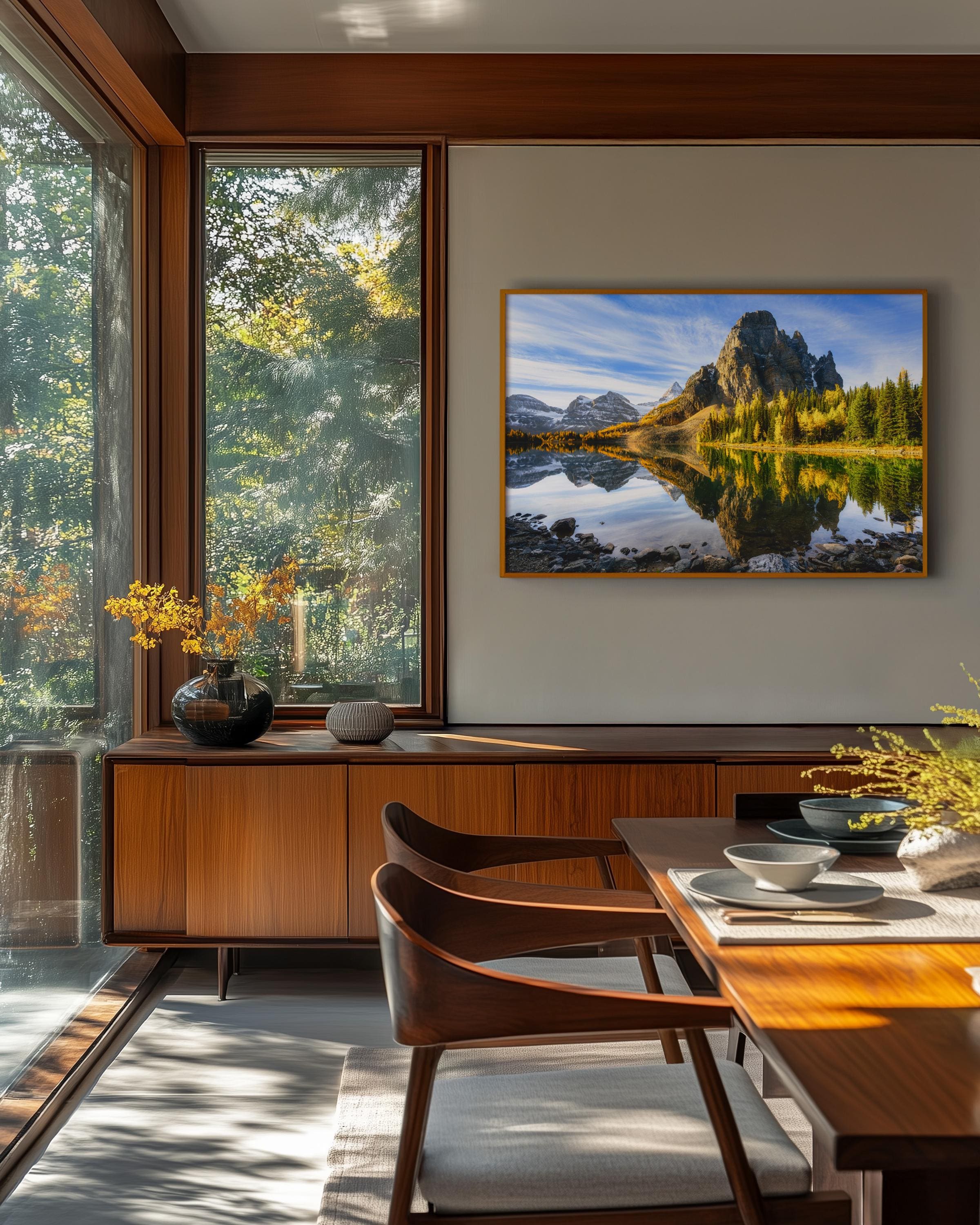 Golden Larch Reflection at Sunburst Lake