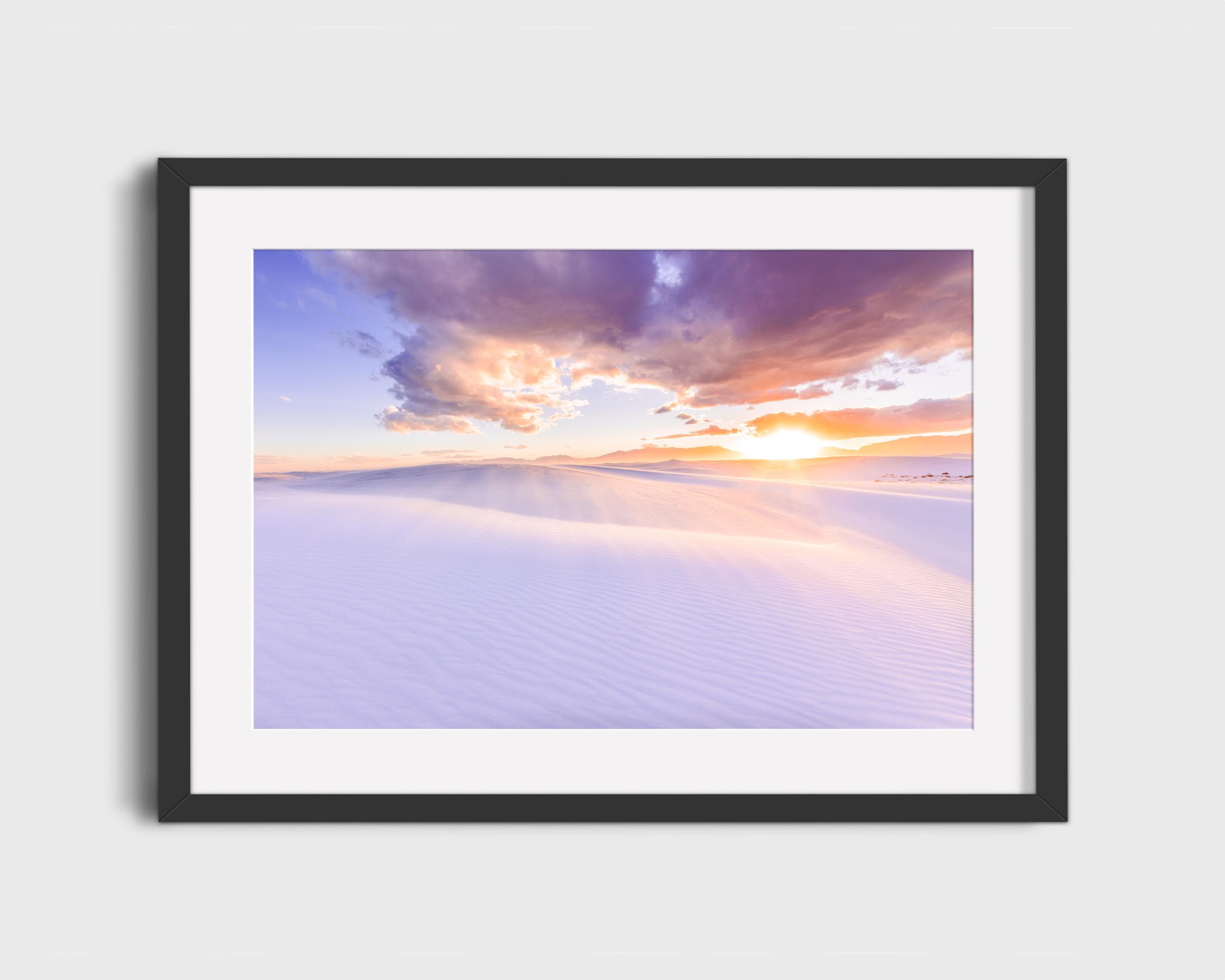 Sunset Over White Sands Desert