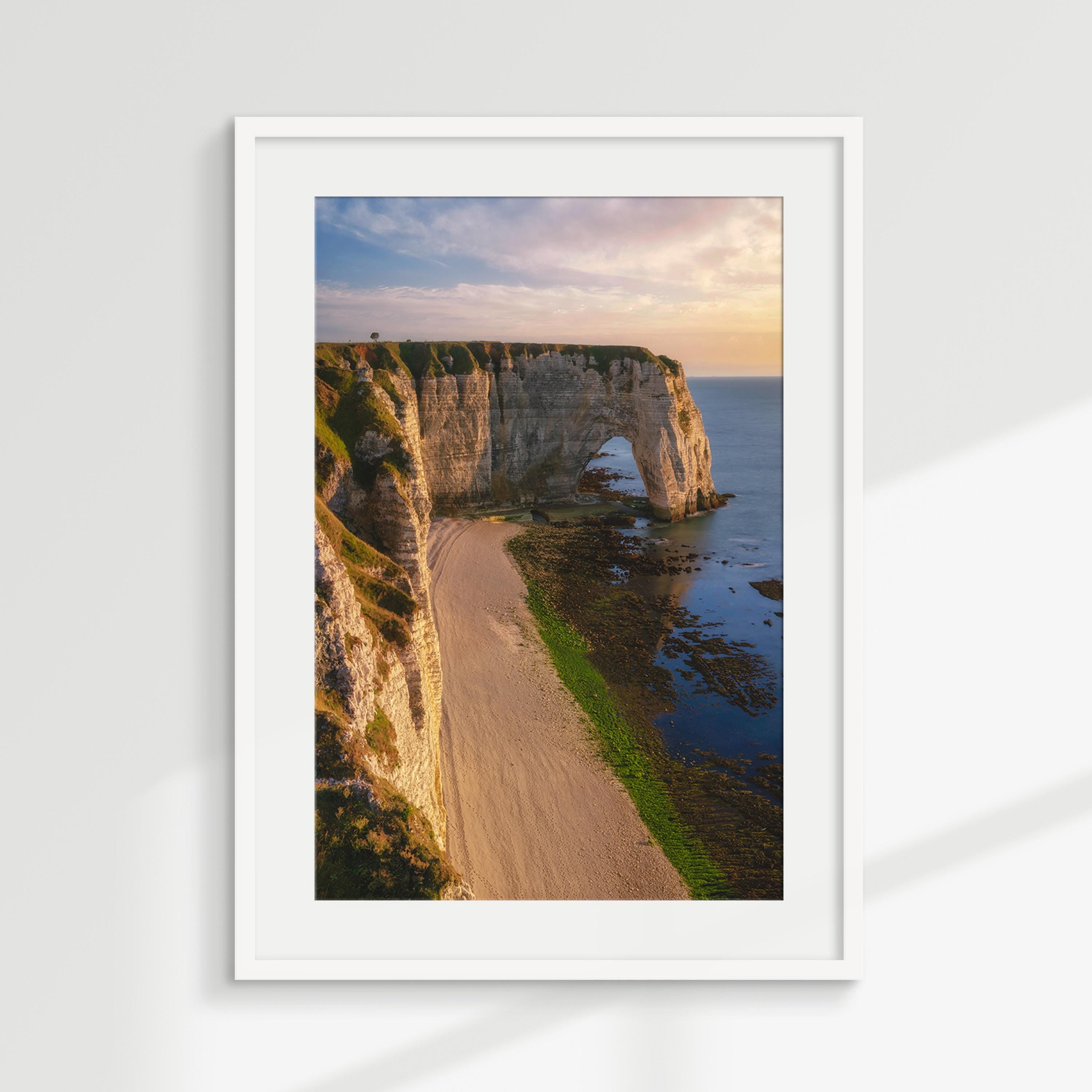 Etretat Cliff Arch at Sunset
