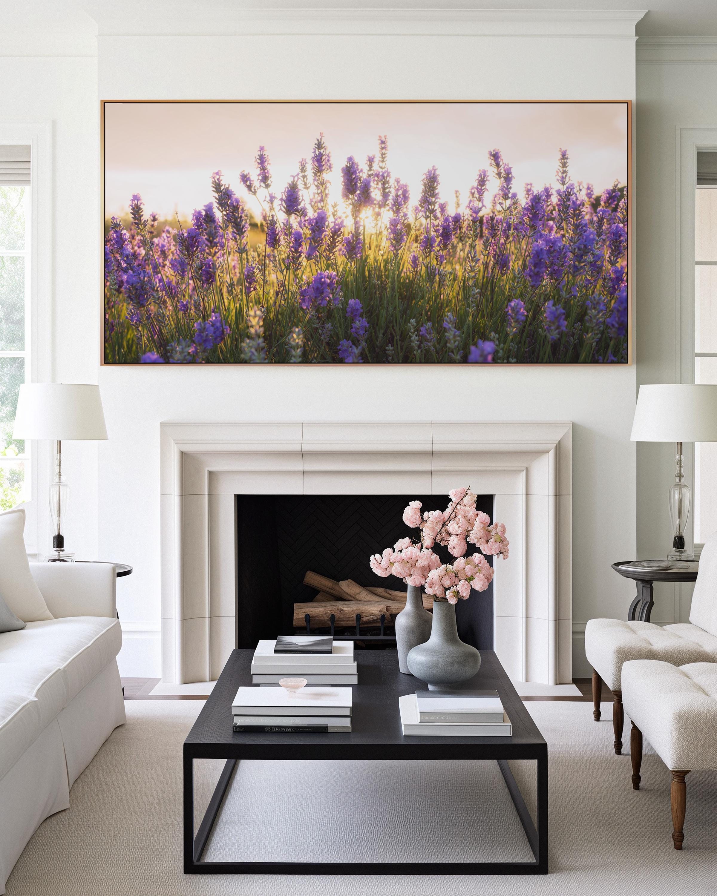Serene Lavender Field Sunrise