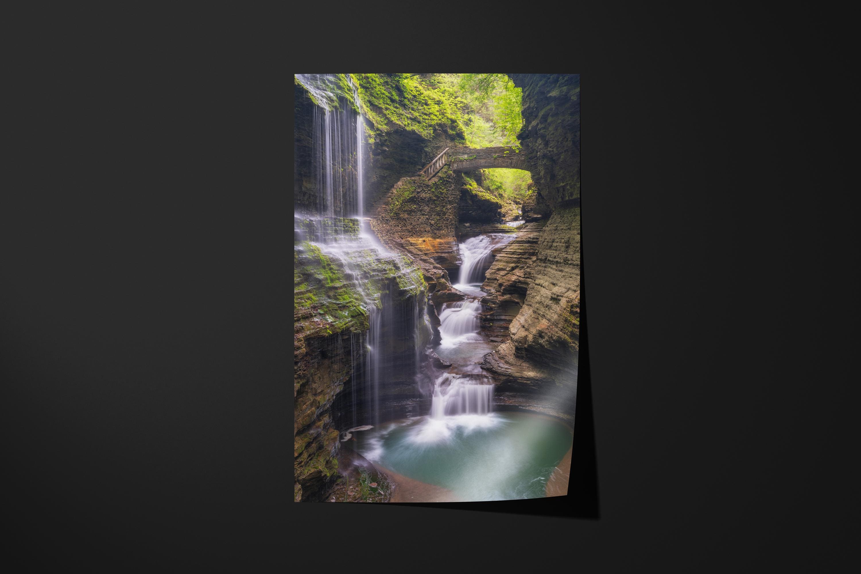 Scenic Watkins Glen Gorge Waterfall