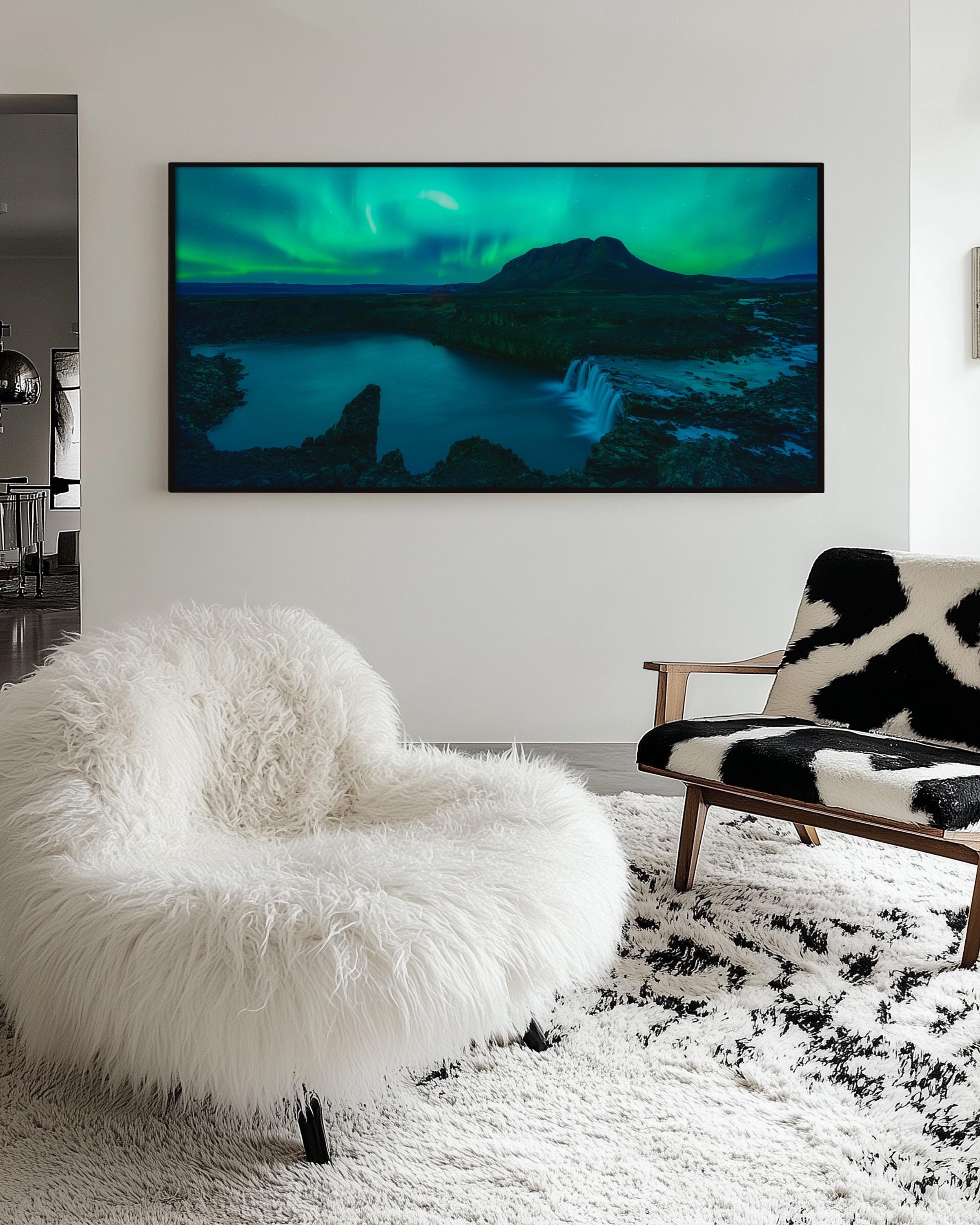 Thjofafoss Aurora Iceland