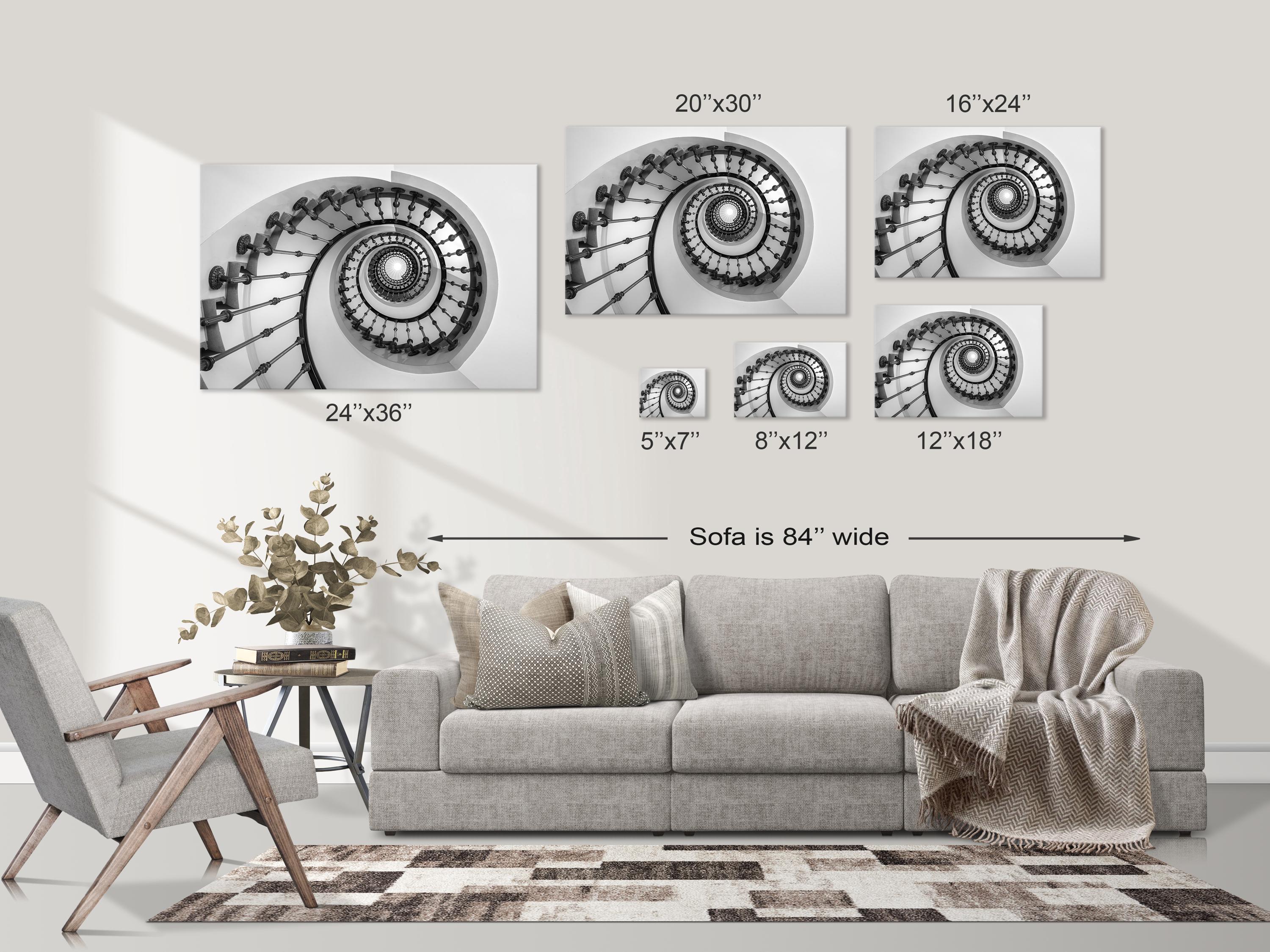 Black and White Spiral Staircase