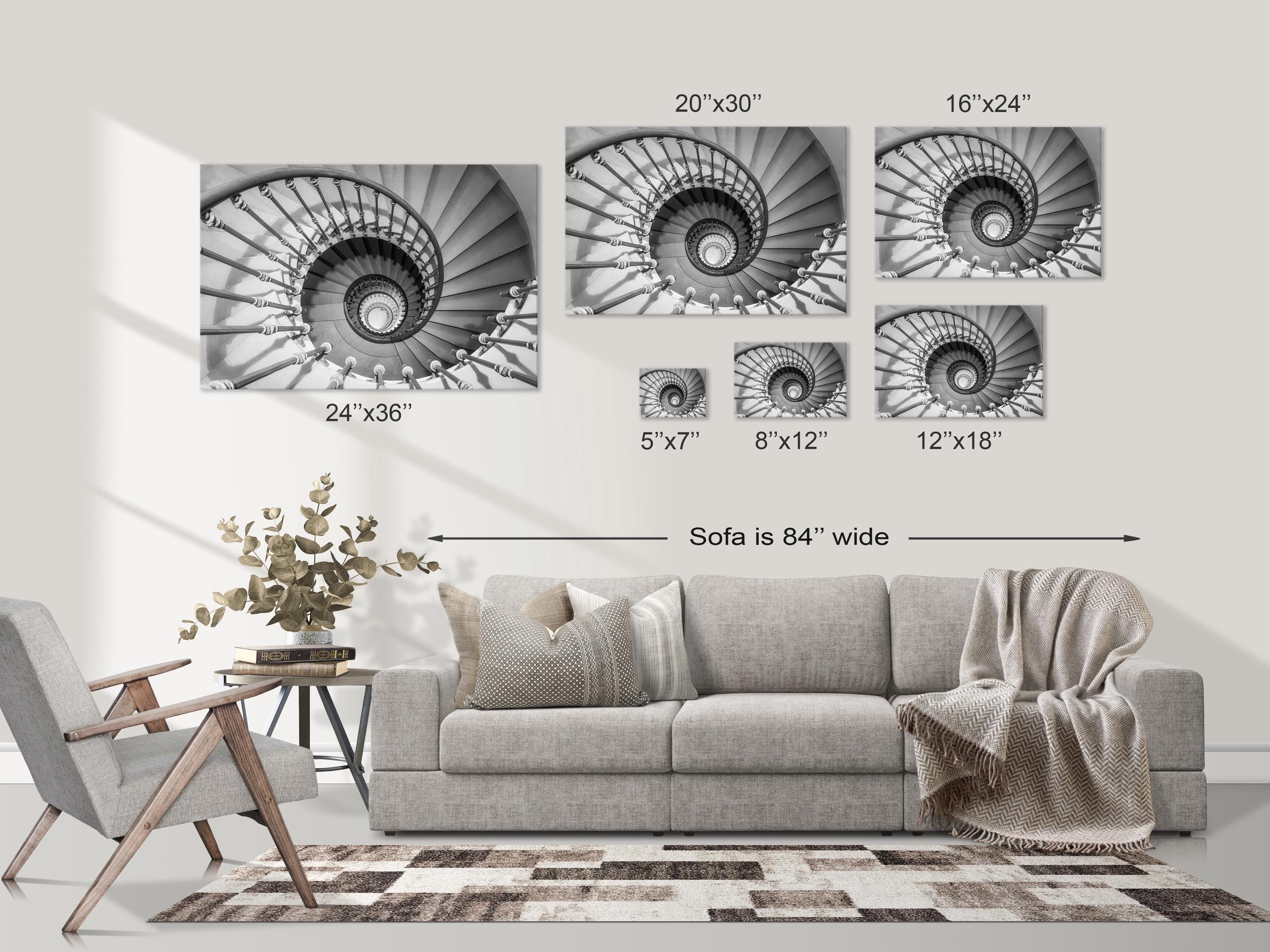 Black and White Spiral Staircase